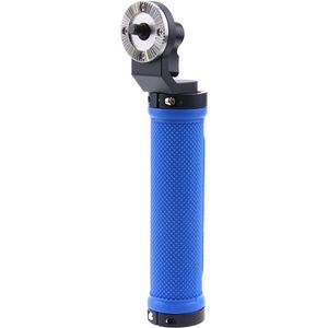CAMVATE Agarre de Goma Azul con Roseta Estilo ARRI - Montaje en Jaulas de Cámara o Rig de Hombro, C