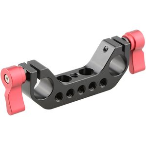 Soporte de Varilla de 15mm CAMVATE para Base de Jaula DSLR (Perillas Rojas) - Compatible con Rig de