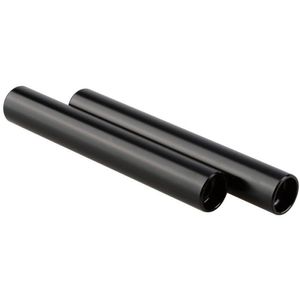 CAMVATE Par de Varillas de Aluminio de 15mm (Negro, 3.94") - Construcción Ligera, Rosca M12 en Cada