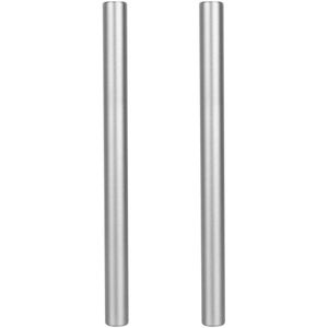 CAMVATE Par de Varillas de Aluminio de 15mm (Color Titanio, 7.87") - Roscas M12 en Cada Extremo, Co