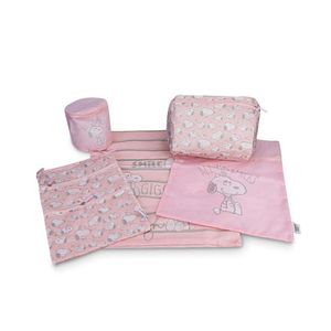 Set bolsas organizadoras Snoopy rosado