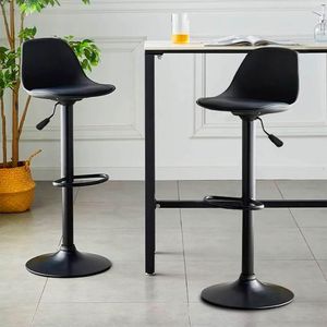 Set x 2 Silla Alta Bar Orlando T - All Black