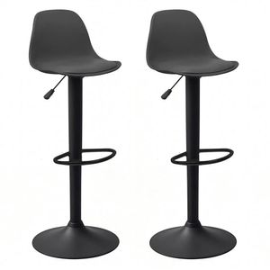 Set x 2 Silla Alta Bar Orlando T - All Black