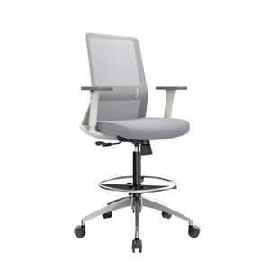 Silla Cajero Ergonómica Con Apoyabrazos Twist Gris Aluminio Ofideas
