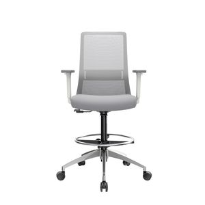 Silla Cajero Ergonómica Con Apoyabrazos Twist Gris Aluminio Ofideas
