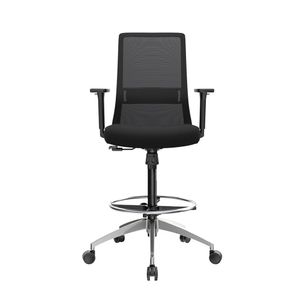 Silla Cajero Ergonómica Con Apoyabrazos Twist Negro Aluminio Ofideas