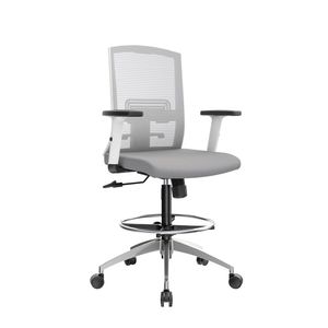 Silla Cajero Ergonómica Con Apoyabrazos Monk Gris Aluminio Ofideas