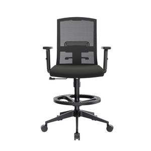 Silla Cajero Ergonómica Con Apoyabrazos Monk Negro Nylon Ofideas