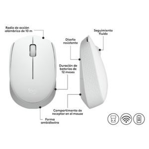Mouse Logitech M170 Inalámbrico-Blanco