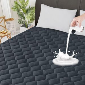 Protector Impermeable Anti-Fluidos Para Colchon Queen-Negro Dyv