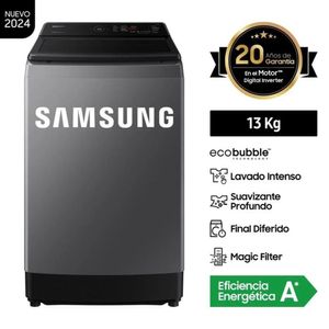 Lavadora Samsung WA13CG5441BDPE 13kg Ecobubble Color Gris 2024