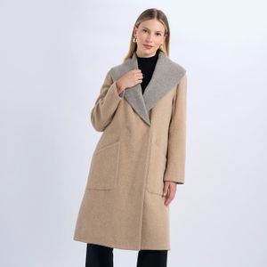 Abrigo  Alpaca y Lana Mujer Malabar Double Reversible