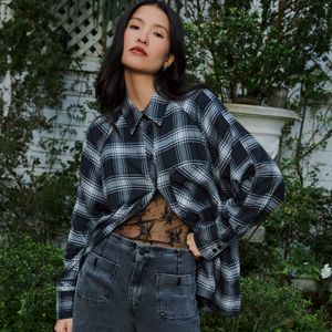 Blusa Mujer Hypnotic Manga Larga Cuadro