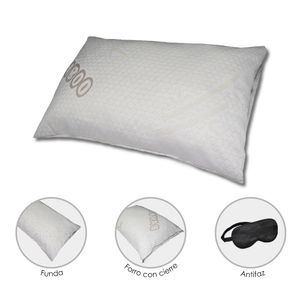 Almohada Queen Memory Foam 75x50x15 cm  Regalo Antifaz  Teraflex