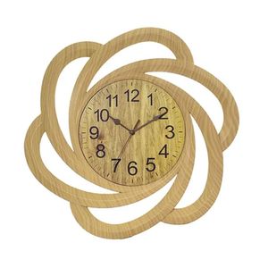 Reloj De Pared Elegante Comedor Cocina Hogar 40cm Marrón Claro