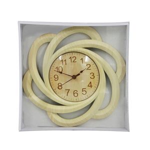 Reloj De Pared Elegante Comedor Cocina Hogar 40cm Marrón Claro