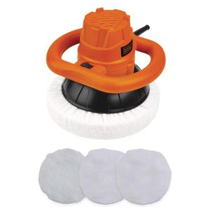 Pulidora Orbital 120 W 3200 Rpm + 3 Bonetes Black + Decker KP12K-B2