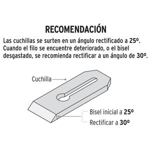 cuchilla para cepillo garlopa carpintero 2PULGADAS STANLEY
