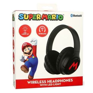 Auriculares inalámbricos OTL Super Mario Color Negro Con luz Led