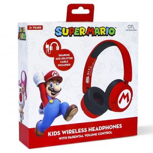Auriculares Infantiles OTL Super Mario color rojo para 3 años en adelante