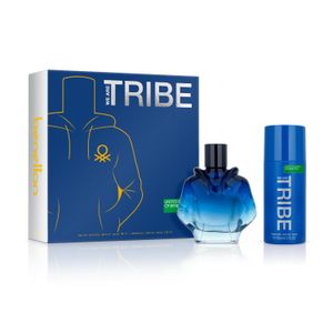 Set Perfume Tribe Benetton Hombre Edt 90 Ml + Desodorante 150 Ml