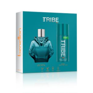 Set Perfume Tribe Cool Benetton Hombre Edt 90 Ml + Desodorante 150 Ml