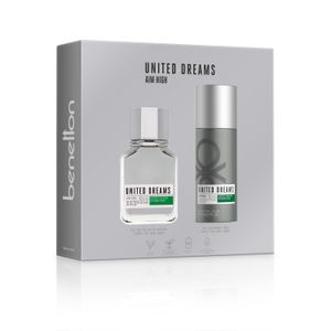 Set Perfume United Dreams Aim High Benetton Hombre Edt 100 Ml + Desodorante