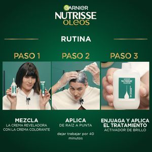 Tinte Capilar Garnier NUTRISSE Oleos 7.35 Rubio Dorado Caoba Caja 1un