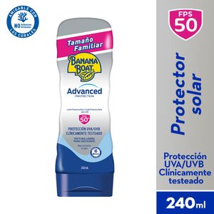 Bloqueador BANANA BOAT Advanced FPS50 Frasco 240ml