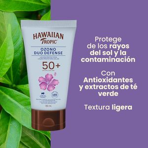 Bloqueador HAWAIIAN TROPIC Ozono Dúo Defense FPS 50 Tubo 180ml