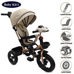Triciclo Guiador para Niños «LETARTE» Beige