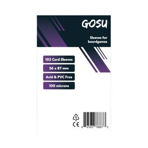 FUNDAS GOSU PREMIUM 56 X 87 MM FOR BOARDGAMES (102 PCS - 100 MICRAS)