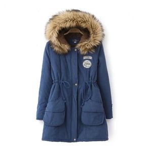Casaca Parka Abrigo de Invierno para Mujer - Azul Acero / M