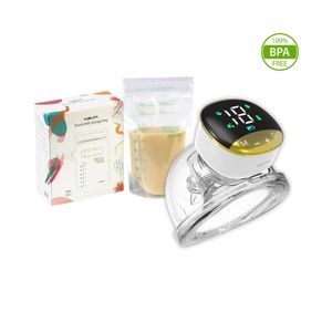Extractor de Leche Portátil Manos Libres y Bolsas Recolectoras