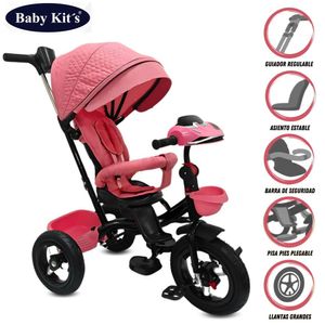 Triciclo Guiador para Niños «LETARTE» Pink