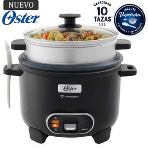 Olla Arrocera Oster 1.8L 3 en 1 Función de Sofrito Vaporera Negro