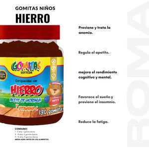 PACK 2 GOMITAS HIERRO NIÑOS + OMEGA 3 NIÑOS 260 UND