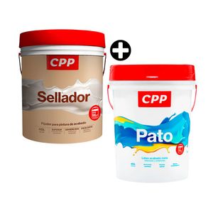 COMBO Pintura Latex Pato CPP Blanco 4 galones + Sellador CPP 4 galones