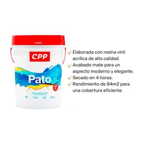 COMBO Pintura Latex Pato CPP Blanco 4 galones + Sellador CPP 4 galones