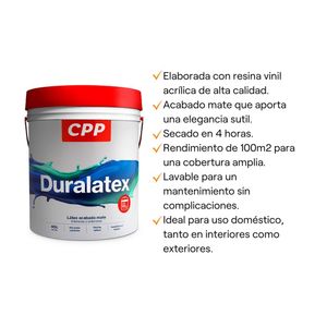 COMBO Pintura Latex Duralatex CPP Blanco 4 galones + Sellador CPP 4 galones