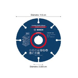 COMBO Bosch: Amoladora GWS 180-LI + Batería Gba 18V 4.0 Ah + Cargador Gal 18V-40 + Disco de Corte 4 1/2" + Maletín Porta Herramientas
