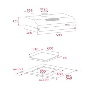 Cocina empotrable + Campana Duetto Plus Teka 60 Inoxidable