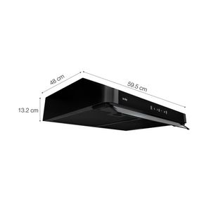 Campana convencional Sole Gaia 60cm Negro
