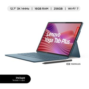 Tablet Lenovo Yoga Tab Plus Qualcomm Snapdragon 8 16GB RAM 256GB 12.7" 3K 144Hz Teclado + Lápiz Tab Pen Pro