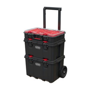 Torre Cajas de herramientas Stack&Roll 3 en 1 Negro/Rojo Keter