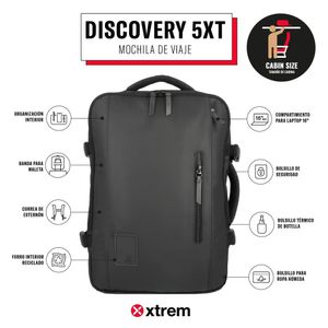 Mochila Viajera Xtrem Discovery 5XT 16'' Negra