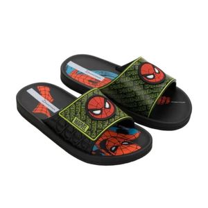 Sandalias Deluxe Spiderman Negro Rojo Niño