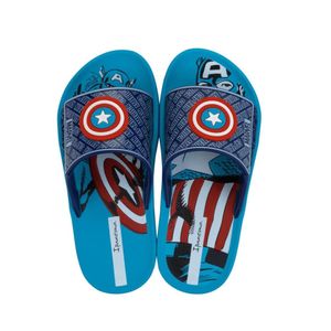 Sandalias Deluxe Capitan America Celeste Niño