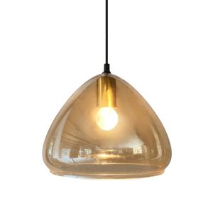 Lámpara De Techo Vidrio Dorada 25Cm