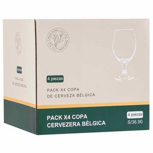 Ser de Copas de Cerveza DECO HOME Belgica 4un